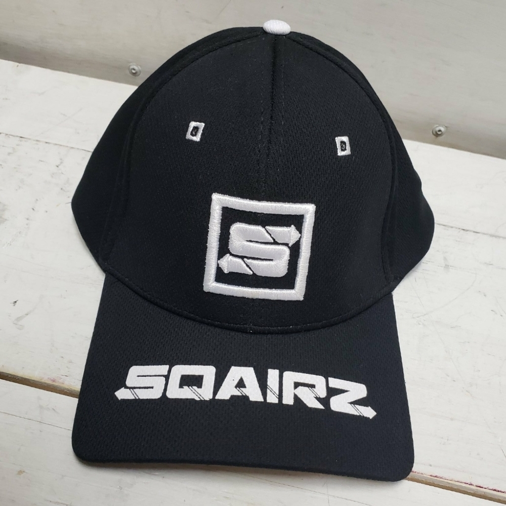 SQAIRZ Brimz Golf Cap black velcro strapback hat one size